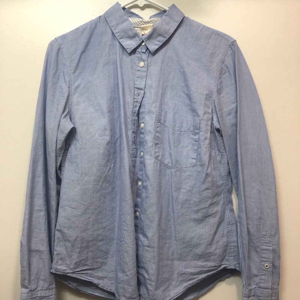 Blue button down shirt